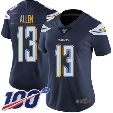 Los Angeles Chargers NFL Football Keenan Allen Navy Blue Jersey Women Limited 13 Home 100th Season Vapor Untouchable